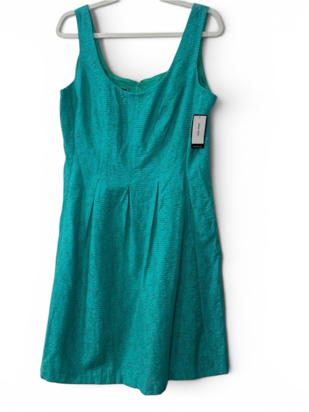 Nine West Teal Midi Pleated Dress with Back Zipper - Size 12
